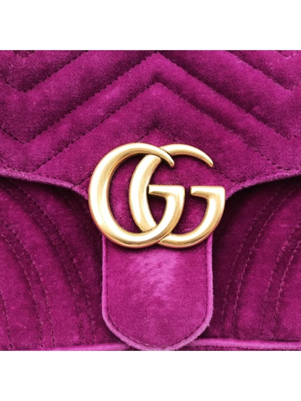 ★SOLD★ Gucci GG Marmont Purple Velour Shoulder - Picture 14 of 15